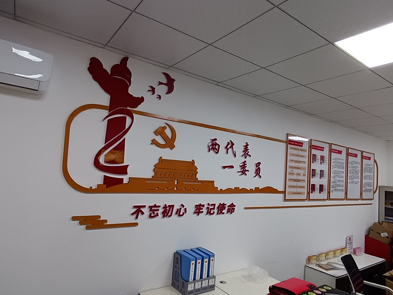武汉党建文化墙安装现场实景图